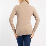 KHAKI POLO NECK JERSEY