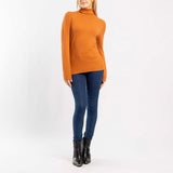 TAN POLO NECK JERSEY