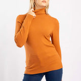 TAN POLO NECK JERSEY