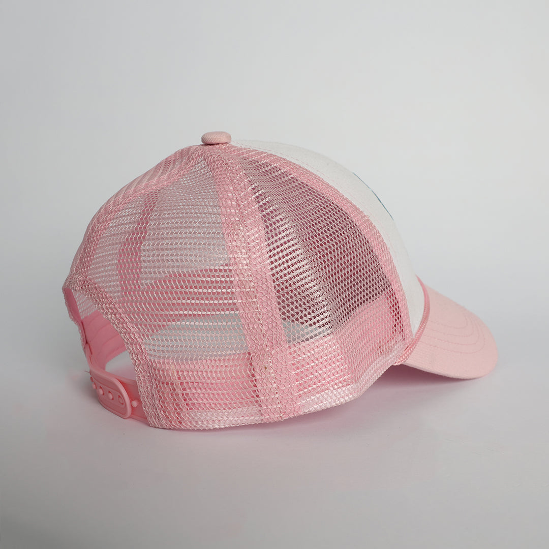 Colourblocked Trucker Cap.Badge Detail.