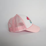 Colourblocked Trucker Cap.Badge Detail.