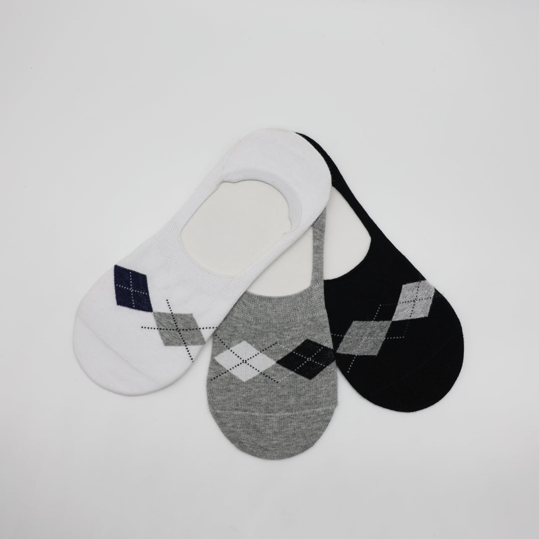 3 Pack Secrer Socks.Argyle Print.