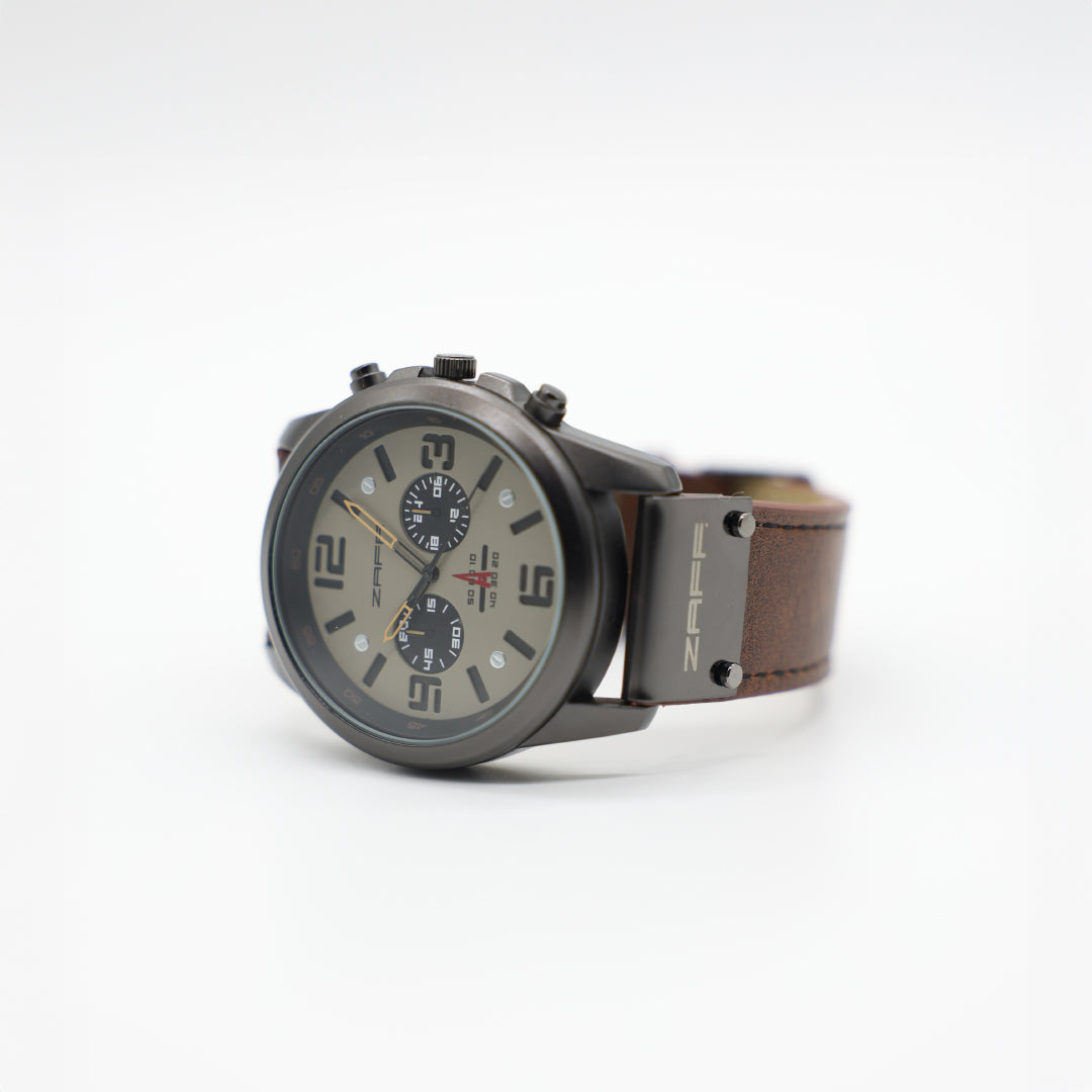 Pu Watch. Gun Metal Frame.