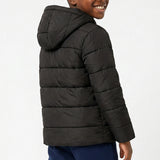 BLACK PUFFER LONG SLEEVE JACKET