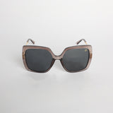 Oversized Sunglasses.Smoke Solid Lens.