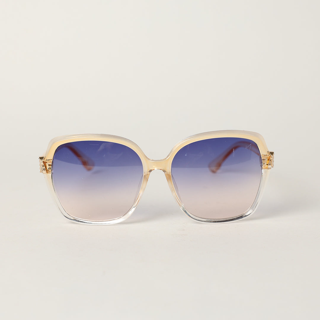 Oversized Sunglasses. Blue Ombre Lens.