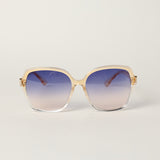 Oversized Sunglasses. Blue Ombre Lens.