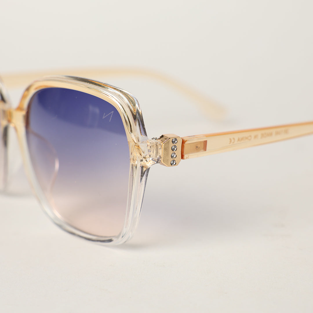 Oversized Sunglasses. Blue Ombre Lens.