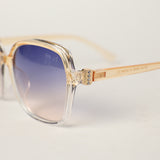Oversized Sunglasses. Blue Ombre Lens.