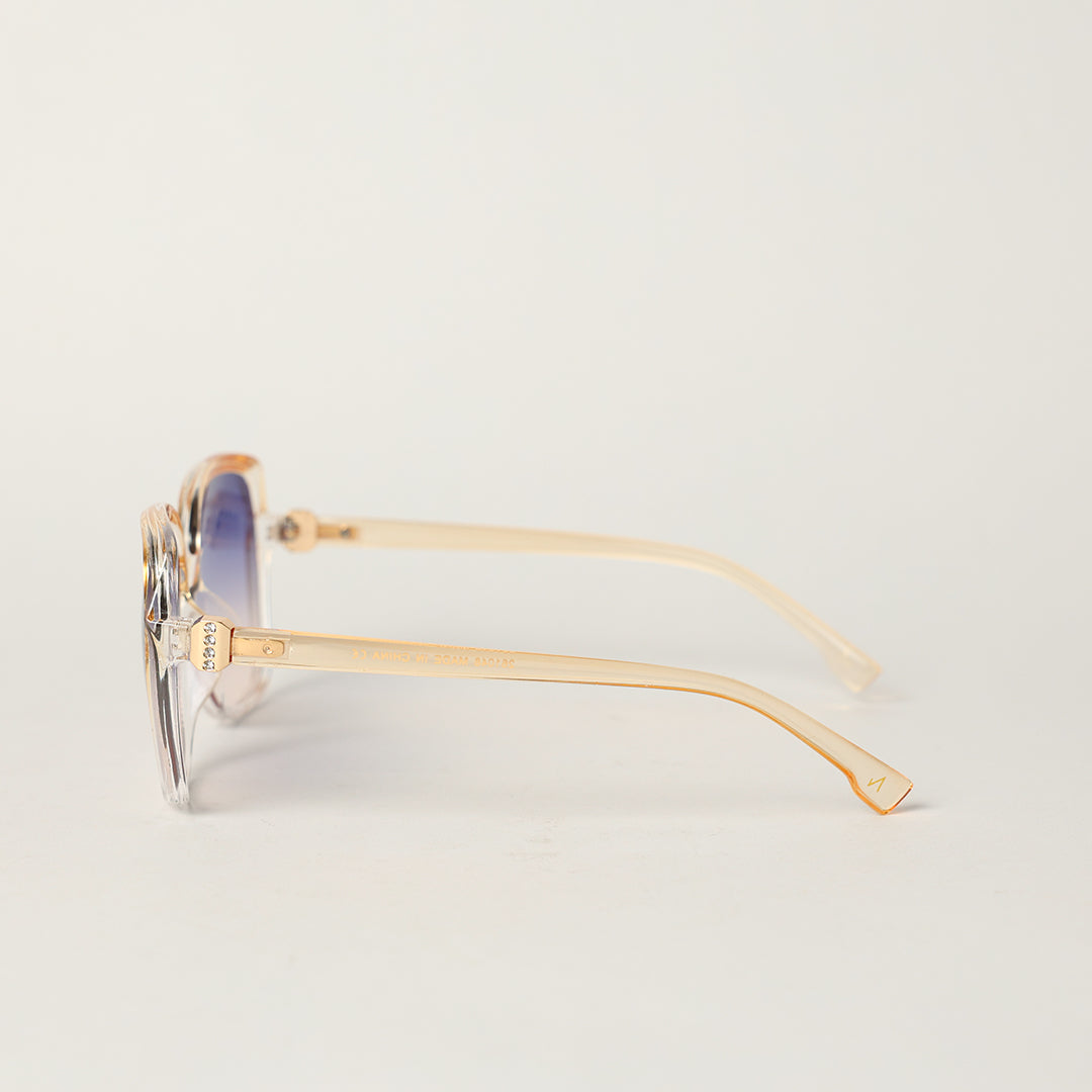 Oversized Sunglasses. Blue Ombre Lens.