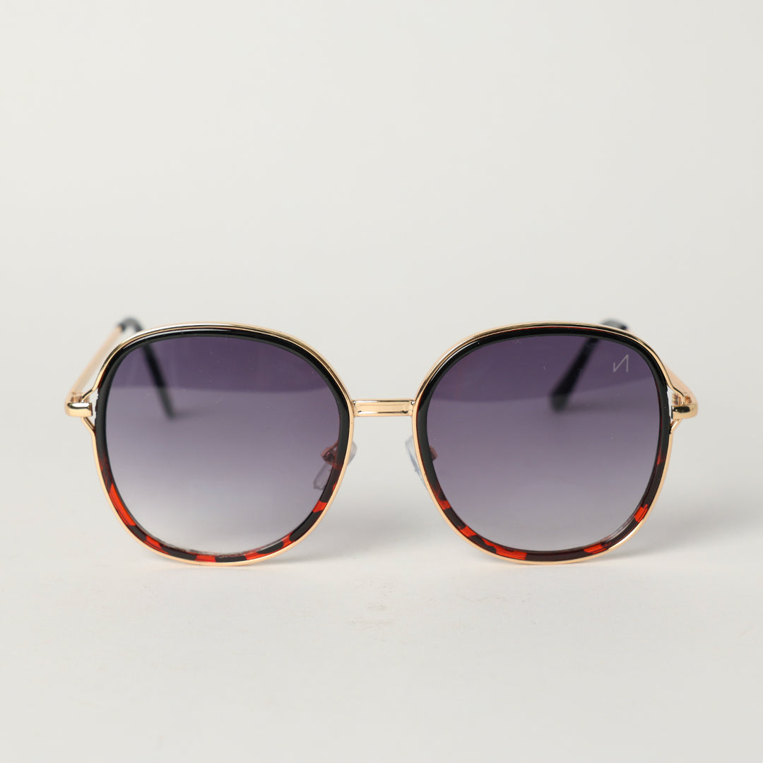 Angular Sunglasses.Nude Tips.Special Rainbow Ombre Lens.