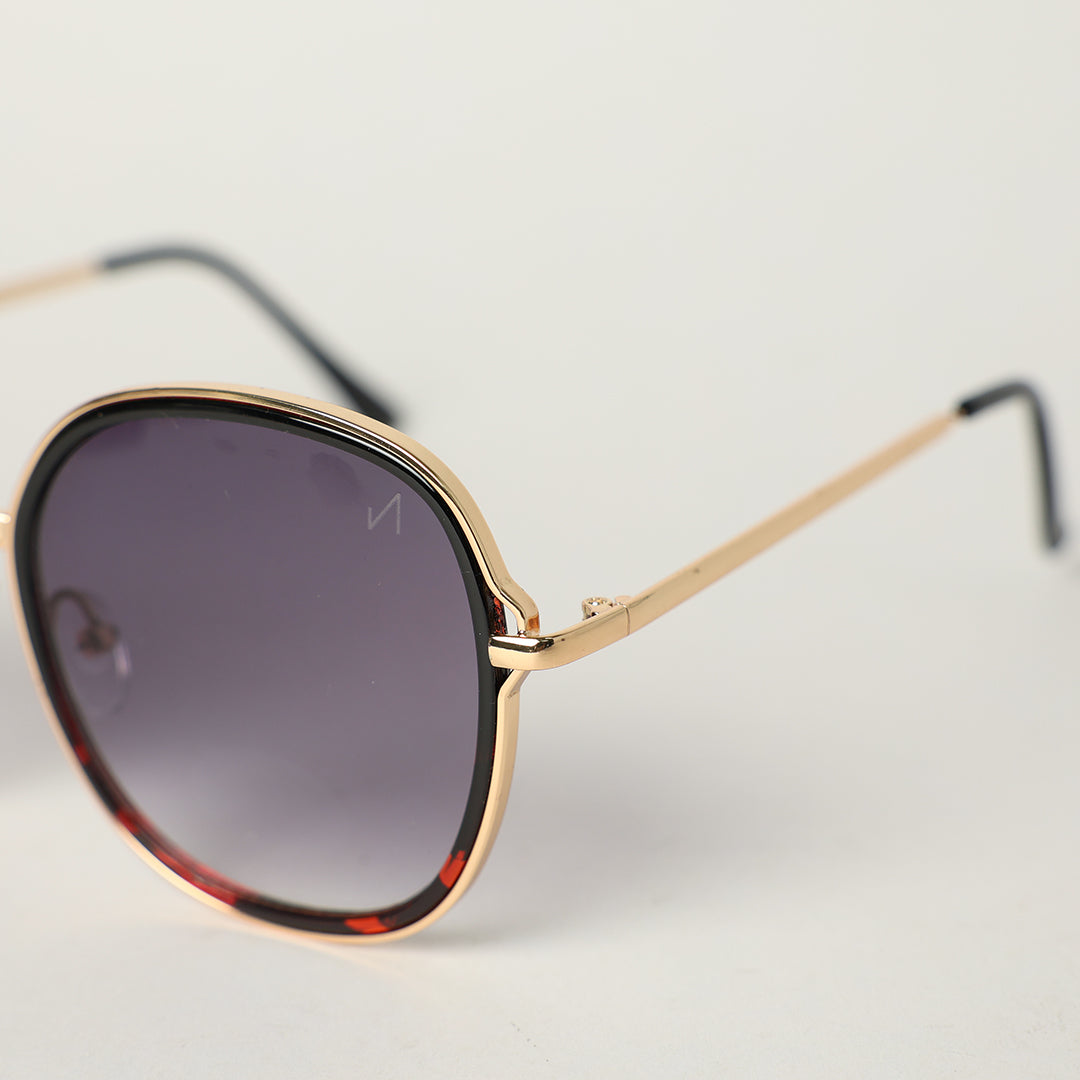 Angular Sunglasses.Nude Tips.Special Rainbow Ombre Lens.