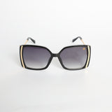 Square Overized Sunglasses.Smoke Gradient Lens.