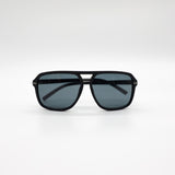 Aviator Sunglasses With Smoke Solid Lens.