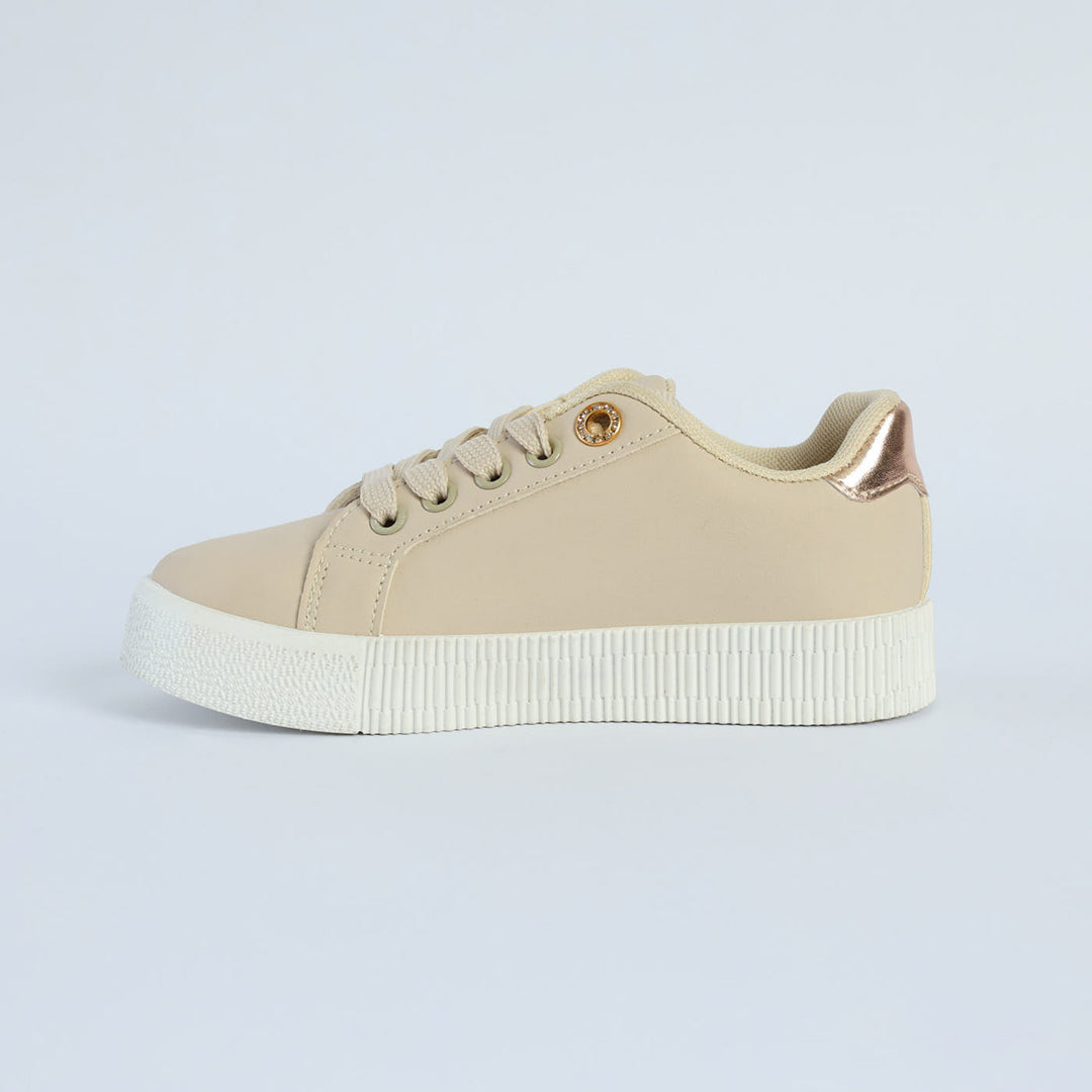 Embellished Sneaker.Gold Flowers And Stars. TRB Fashion Fusion