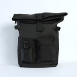 Matte Pu Flap Backpack.Ripstop Nylon Modular Compartments.