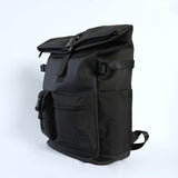 Matte Pu Flap Backpack.Ripstop Nylon Modular Compartments.