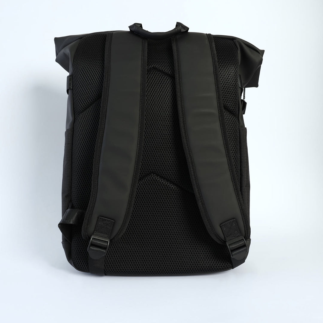 Matte Pu Flap Backpack.Ripstop Nylon Modular Compartments.