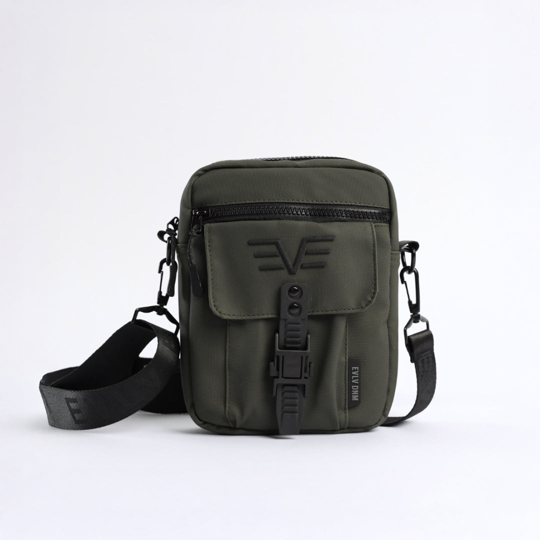 Utility Crossbody Bag Flap Pocket Details. EVOLVE Fashion Fusion