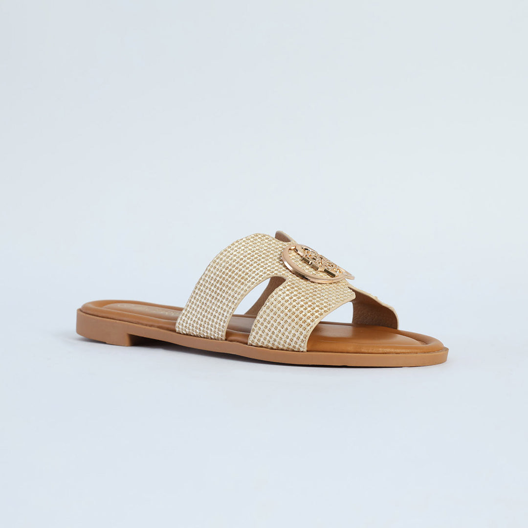 Woven Push In Sandal.CIARRA Trim.