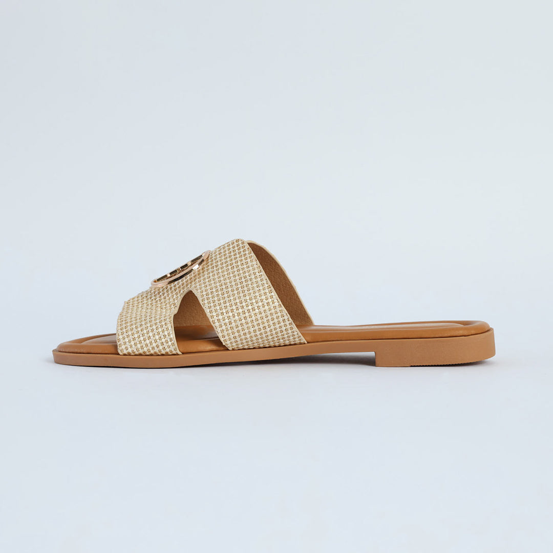 Woven Push In Sandal.CIARRA Trim.