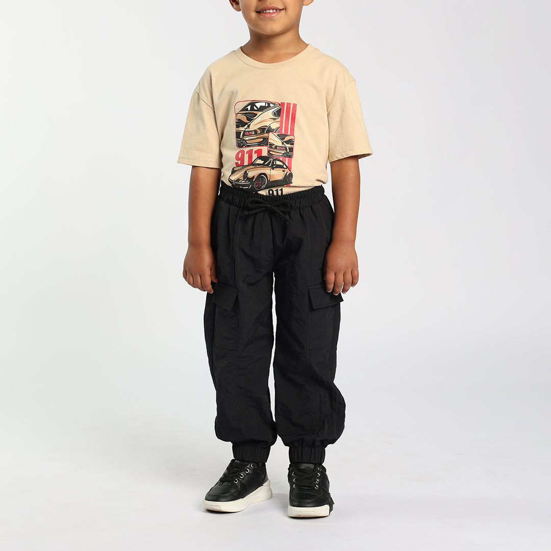 PRE-BOYS MODA BLACK TASLON CARGO JOGGER