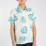 BOYS MODA WHITE FLORAL S/S VISCOSE SHIRT