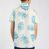 BOYS MODA WHITE FLORAL S/S VISCOSE SHIRT