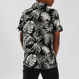 BOYS MODA BLACK FLORAL S/S VISCOSE SHIRT