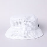 Netting Bucket Hat.Woven Badge Detail.