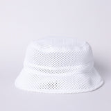 Netting Bucket Hat.Woven Badge Detail.