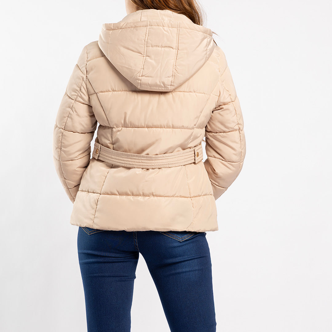 STONE JACKET WITH HOOD DETAIL