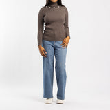 BLUE DENIM WIDE LEG JEAN
