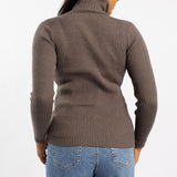 GREY LONG SLEEVE POLO NECK JERSEY
