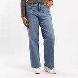 BLUE DENIM WIDE LEG JEAN
