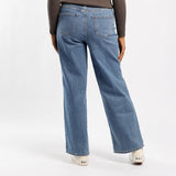 BLUE DENIM WIDE LEG JEAN