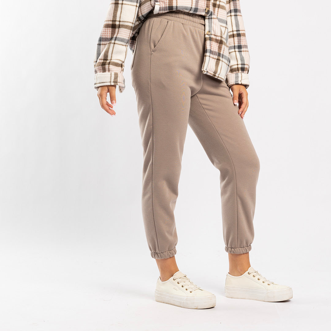KHAKI CARGO JOGGER WITH INNER FUR