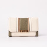 Flap Wallet.Colourblocking.