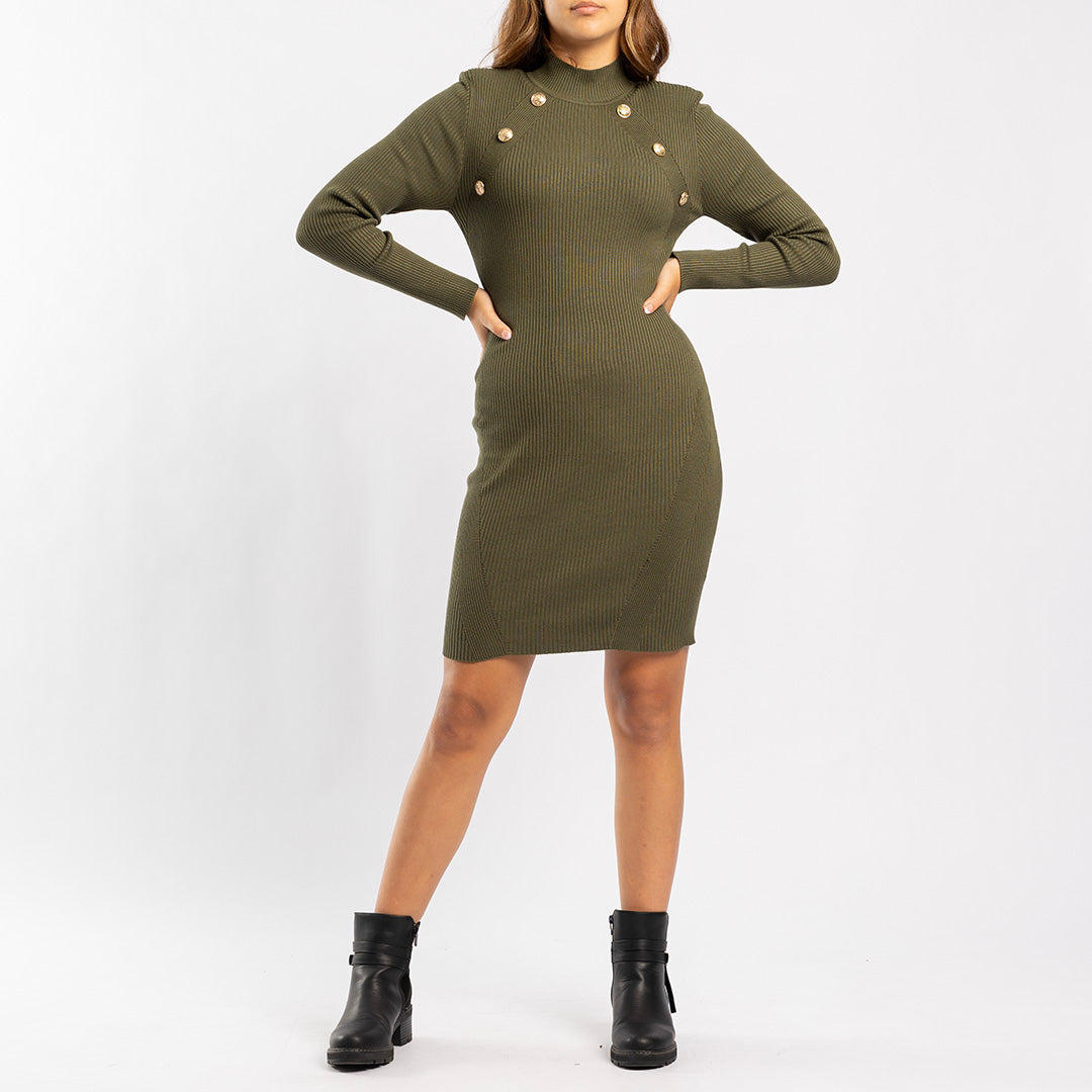 LONG SLEEVE  KNITWEAR DRESS