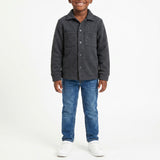 Navy Melton Shacket