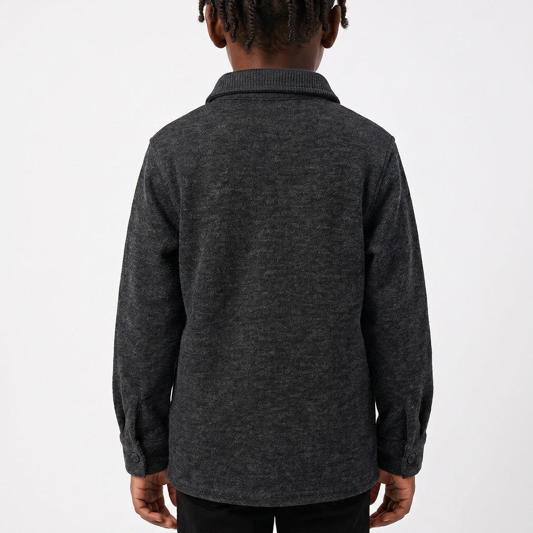 Navy Melton Shacket
