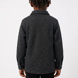 Navy Melton Shacket
