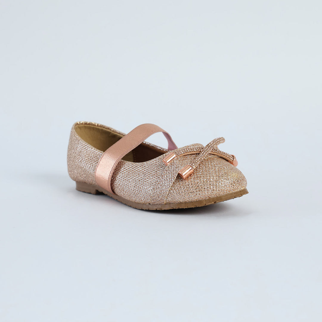 Glitter Pump.Trim And Elastic Detail. TRB Fashion Fusion