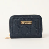 Chain Pu Double Zip Around Card Holder.