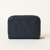 Chain Pu Double Zip Around Card Holder.