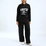 Black Cargo Wide Leg Pants