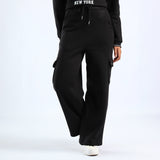 Black Cargo Wide Leg Pants