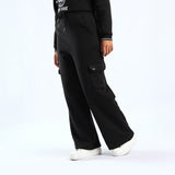Black Cargo Wide Leg Pants