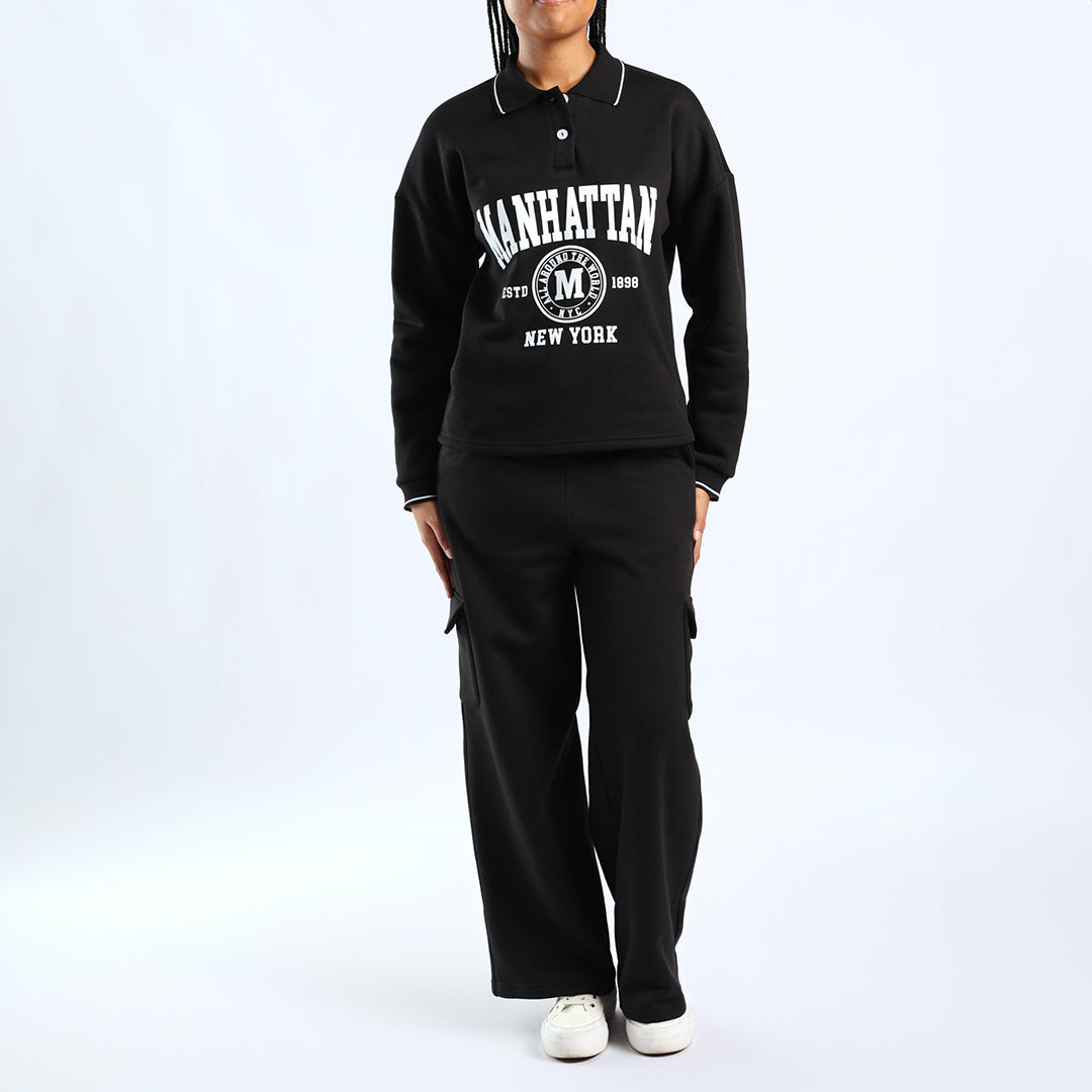 Black Baseball Sweater