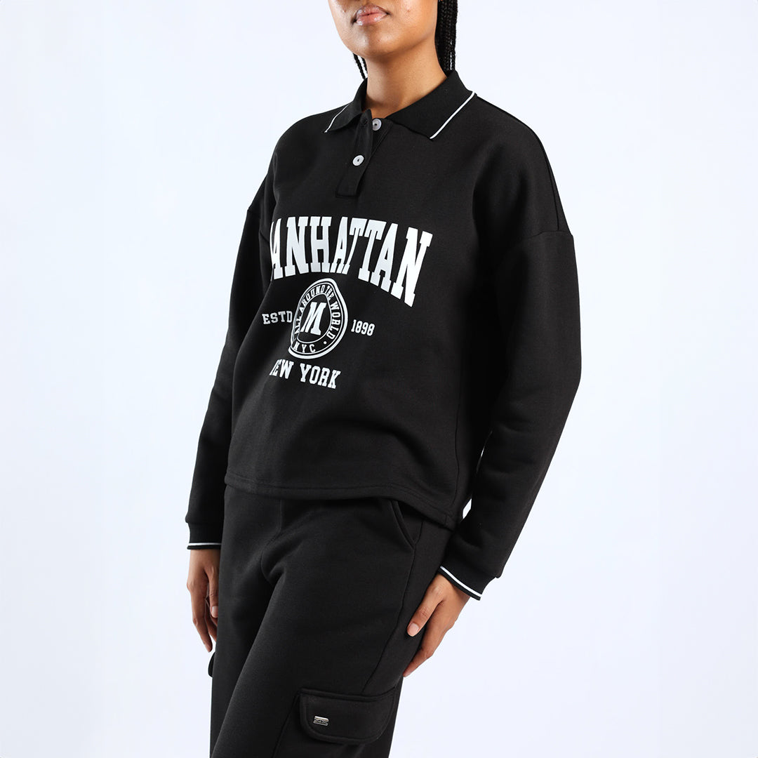 Black Baseball Sweater